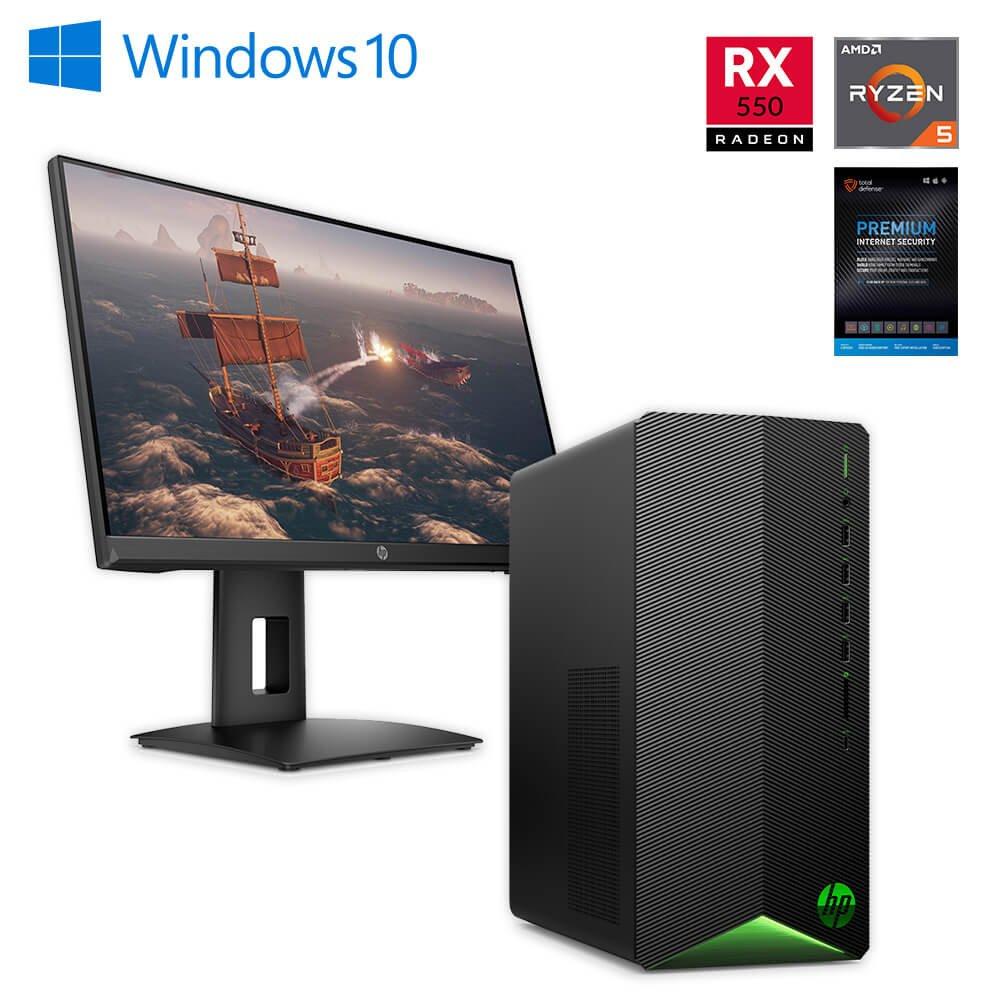 Rent to Own HP Gaming Desktop 1TB Ryzen 5 w/ 24" FHD Gaming Monitor
